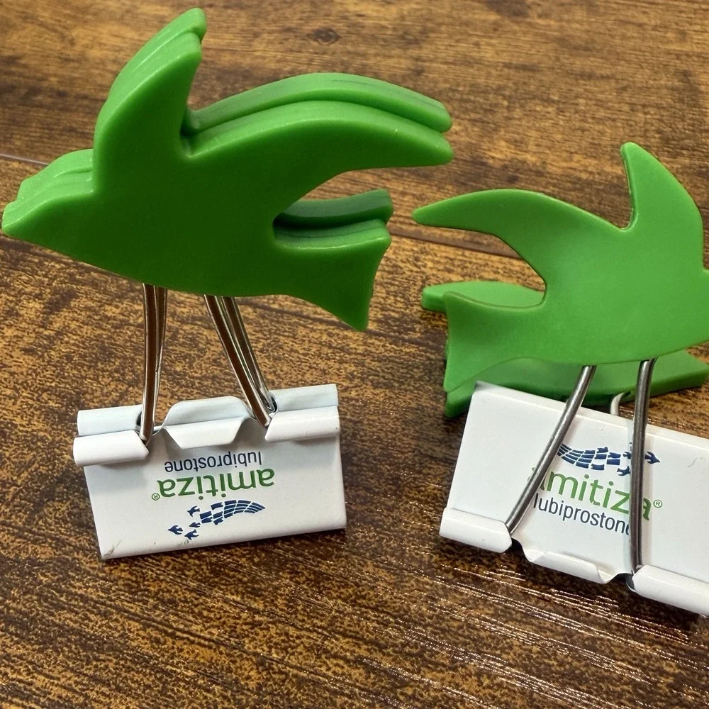 Amitiza Promotional Paper Clips Drug Pharmaceutical Rep Advertising Promo Pharma